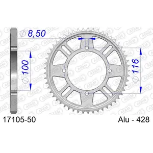 Πεταλιέρα Afam 428 50 dents image-0