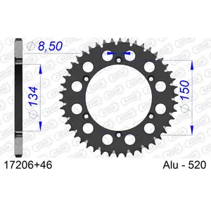 Sprocket Afam 520 46 dents image-0