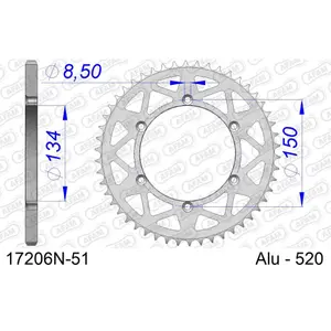 Πεταλιέρα Afam 520 51 dents image-0