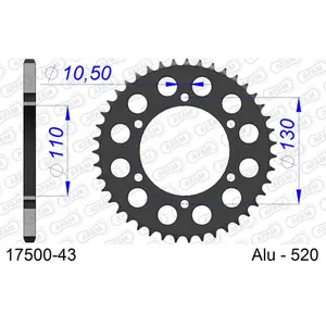 Πεταλιέρα Afam 520 43 dents image-0