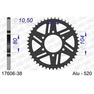 Πεταλιέρα Afam 520 38 dents image-0