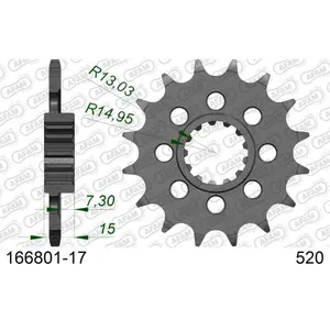 Πεταλιέρα Afam 520 17 dents image-0
