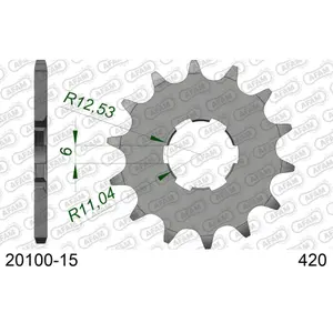 Sprocket Afam 420 15 dents image-0