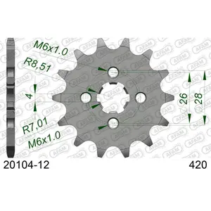 Πεταλιέρα Afam 420 12 dents image-0