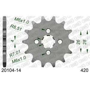 Πεταλιέρα Afam 420 14 dents image-0