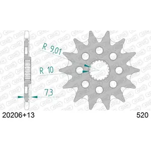 Πεταλιέρα Afam 520 13 dents image-0
