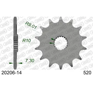 Πεταλιέρα Afam 520 14 dents image-0