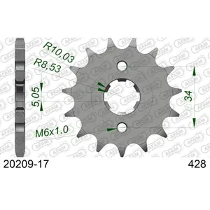 Sprocket Afam 428 17 dents image-0