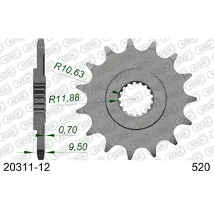 Πεταλιέρα Afam 520 12 dents image-0