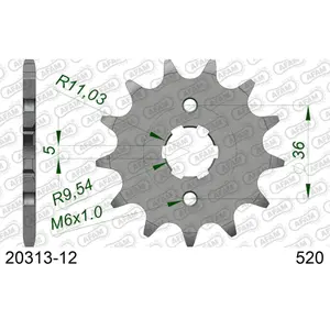 Πεταλιέρα Afam 520 12 dents image-0