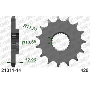 Πεταλιέρα Afam 428 14 dents image-0