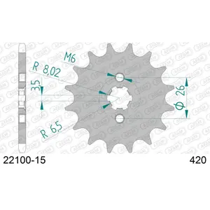 Πεταλιέρα Afam 420 15 dents image-0