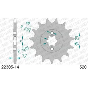 Πεταλιέρα Afam 520 14 dents image-0