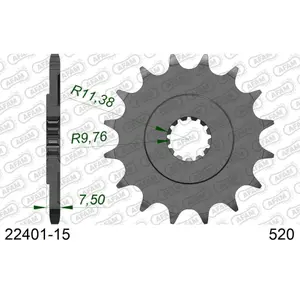 Sprocket Afam 520 15 dents image-0