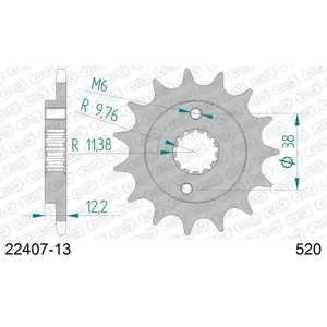 Sprocket Afam 520 13 dents image-0