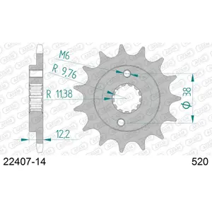 Πεταλιέρα Afam 520 14 dents image-0