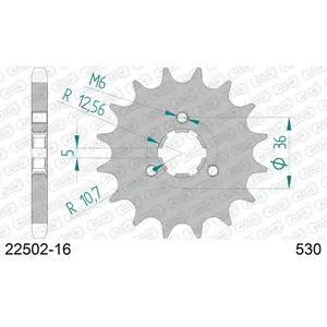 Πεταλιέρα Afam 530 16 dents image-0