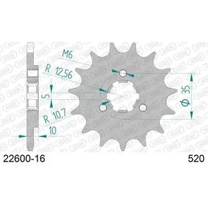 Zahnrad Afam 520 16 dents image-0