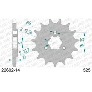 Πεταλιέρα Afam 525 14 dents image-0