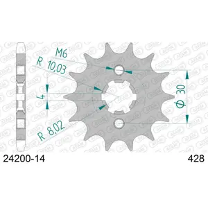 Πεταλιέρα Afam 428 14 dents image-0