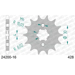 Πεταλιέρα Afam 428 16 dents image-0