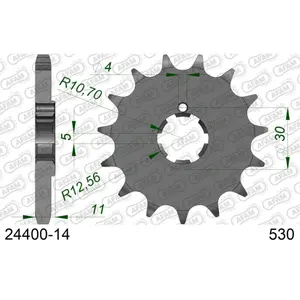 Πεταλιέρα Afam 530 14 dents image-0
