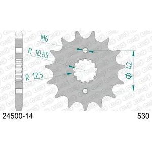 Πεταλιέρα Afam 530 14 dents image-0