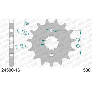 Πεταλιέρα Afam 530 16 dents image-0