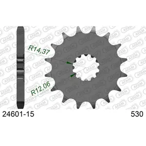 Front steel motorcycle sprocket Afam 530 15 dents image-0