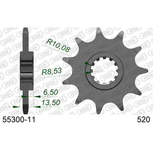 Front steel motorcycle sprocket Afam 520 11 dents image-0