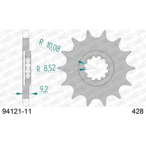 Front steel motorcycle sprocket Afam 428 11 dents image-0