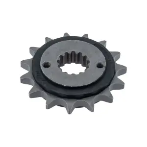 Motorcycle sprocket with front rubber noise reducer Afam 525 15 dents image-0