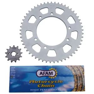 Motorcycle chain kit Afam Derbi 50 Senda 2000+2001 50 R Senda Xtreme 2002+2003 50 Senda R 2000+2002 420 13X53 (105-125-8.5) image-0
