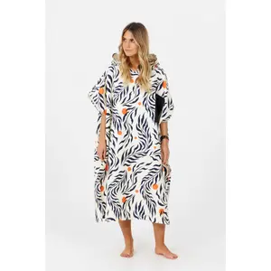 po-tec-fea-poncho-woman-after-essentials-tech-pocket-feather-leaves-one-size