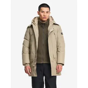 Long Hooded Parka with Down and Feather Padding Aigle Gore-Tex image-1