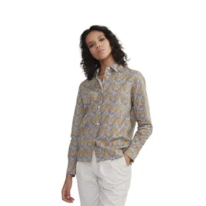 Chemise manches longues coton en tissu Liberty femme Aigle image-1