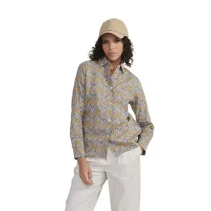 Chemise manches longues coton en tissu Liberty femme Aigle image-2