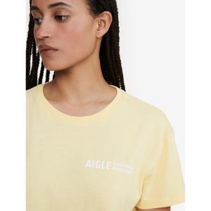 Damska koszulka z logo z okrągłym dekoltem Aigle image-3