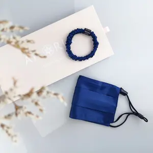 Ansiktsmask och scrunchie i siden för kvinnor Ailoria Allure & Doux image-3