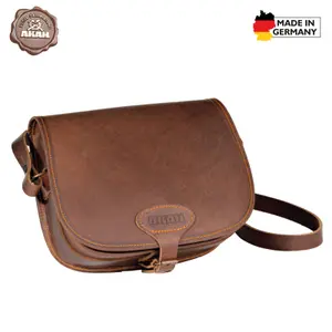 Sac bandoulière traditionnel en cuir Akah Pull Up