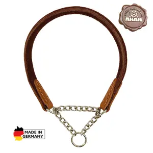 Collier til hund i nubuck yaklæder Akah image-0