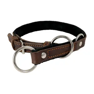 Collar para perro con tope de cuero pull-up Akah