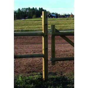 Piquet cloture d'angle/porte Ako Octo Wood image-4