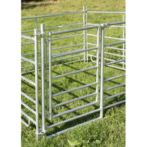 Galvanised enclosure panel with gate Ako