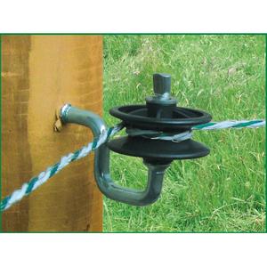 Angle insulators for wire and cord with 7 mm galvanized support Ako (x25) image-2