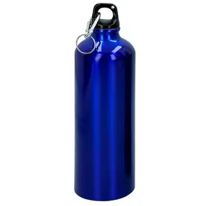 Aluminium water bottle with carabiner in 3 children's colors Aktive image-0