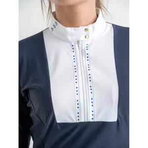 Polo d'équitation de concours manche longues femme Le Sabotier Alba image-4