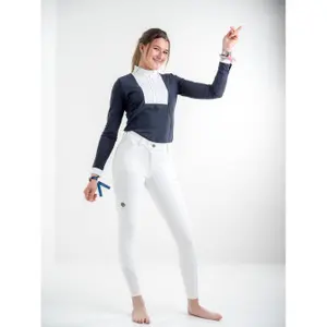 Polo d'équitation de concours manche longues femme Le Sabotier Alba image-0