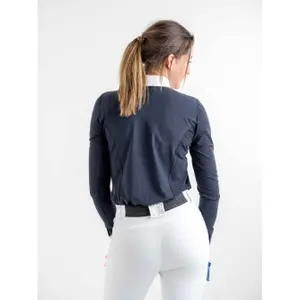 Polo d'équitation de concours manche longues femme Le Sabotier Alba image-3