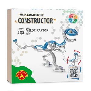 al2849-constructiespel-constructor-alexander-toys-velociraptor-zilver-blauw-tu